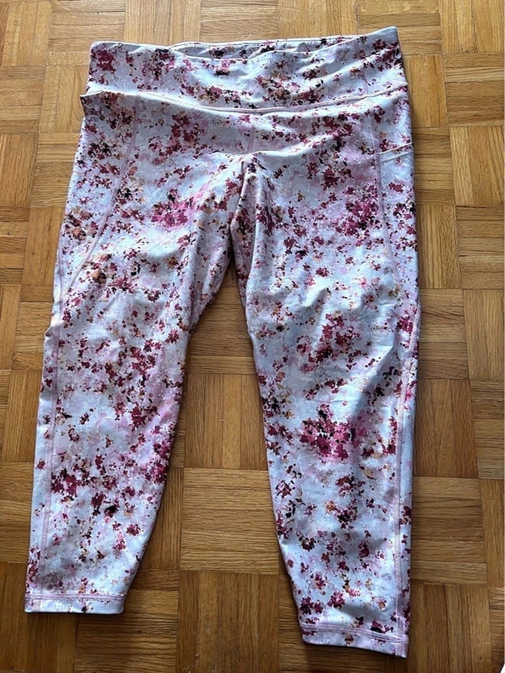 GapFit Blackout Technology Floral Leggings Pink & White XL